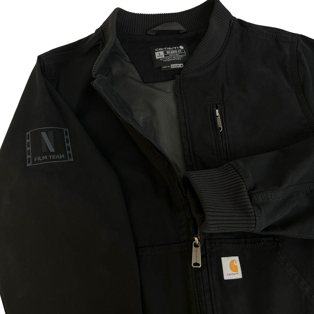 Carhartt‎ Relaxed Fit Jacket Womens Black L 12-14 Mesh Lined Workwear OJ2524-W